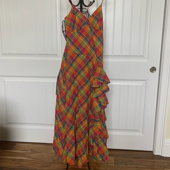 Lauren Ralph Lauren Dresses & Skirts - Ralph Lauren Maxi Halter Plaid Summer Dress Size12